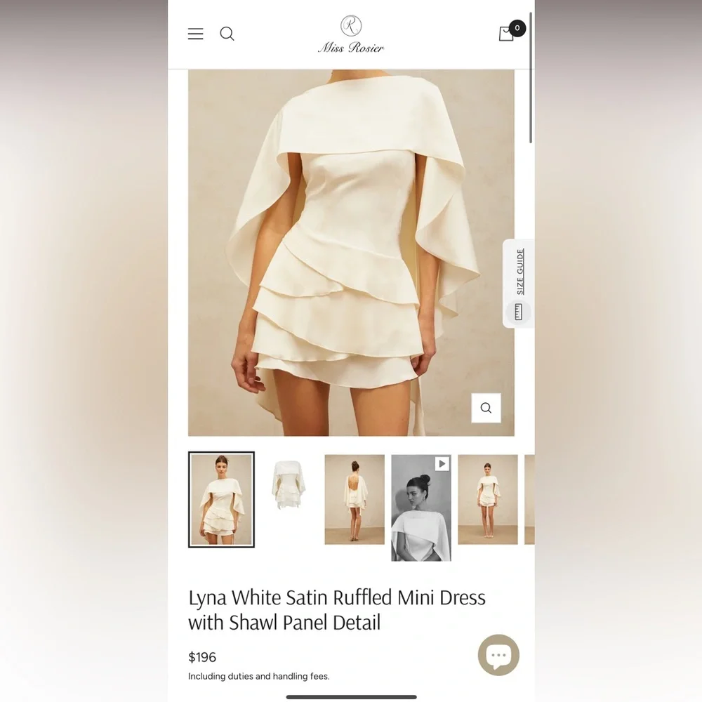 Chic Cream Ruffle Dress - Picture 2 of 3